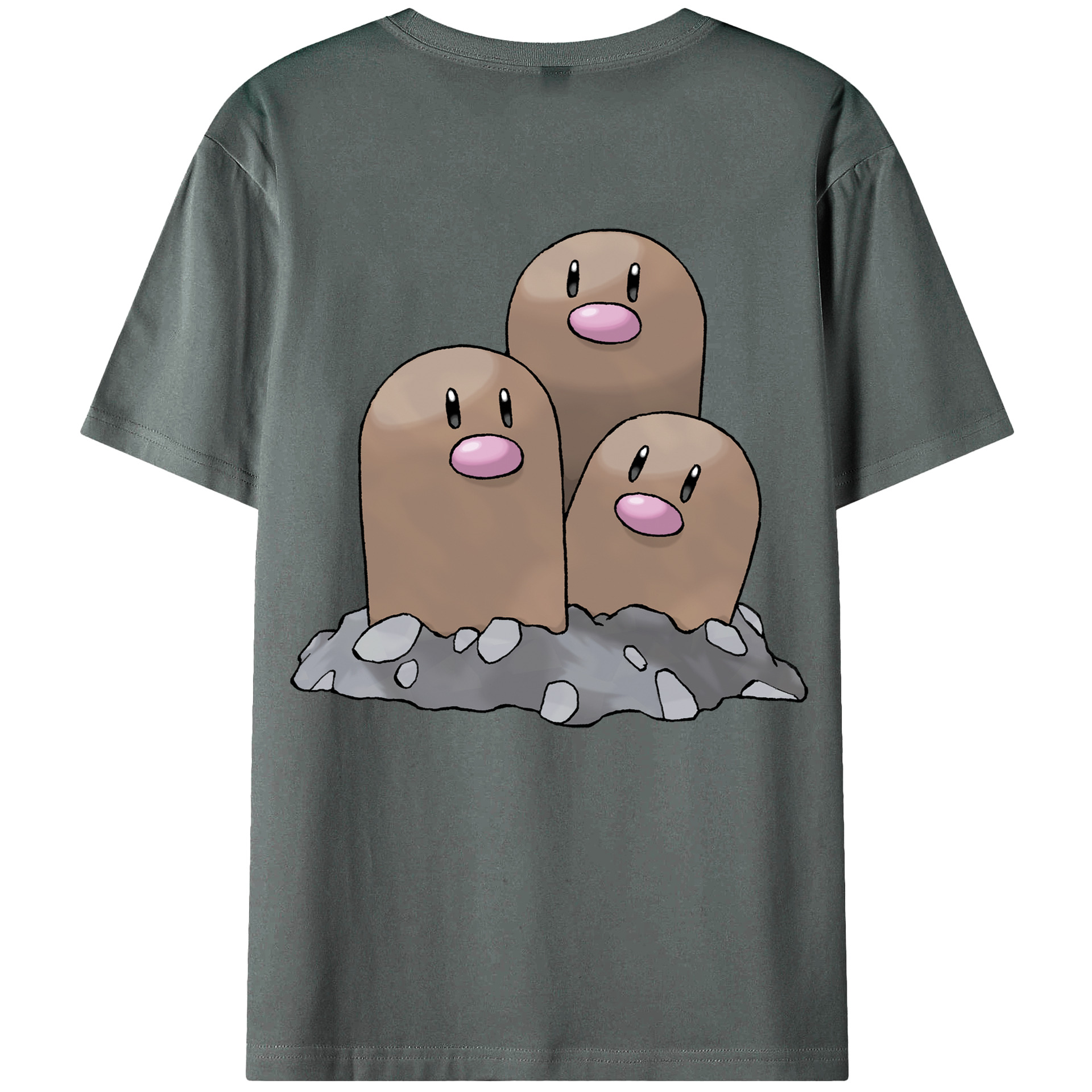 （画像用） ポケットモンスター Pokémon 綿100％ メンズ半袖Tシャツ（バックプリント） 通気性
